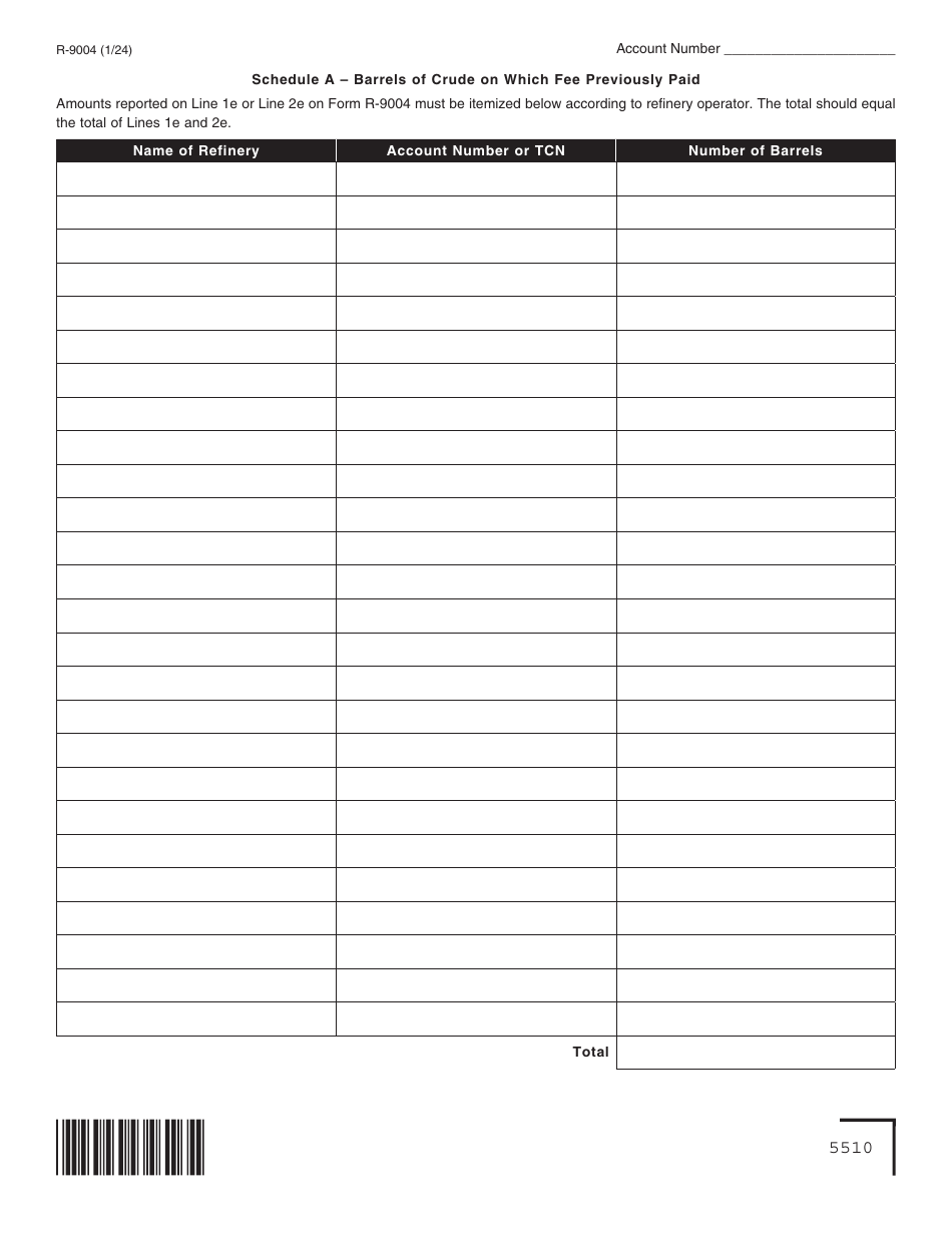 Form R-0994 Oil Spill Contingency Fee Quarterly Return - Louisiana, Page 2