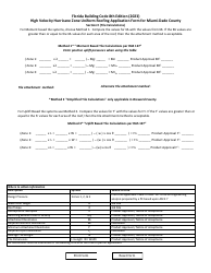 High Velocity Hurricane Zone Uniform Roofing Application Form - Miami-Dade County, Florida, Page 5