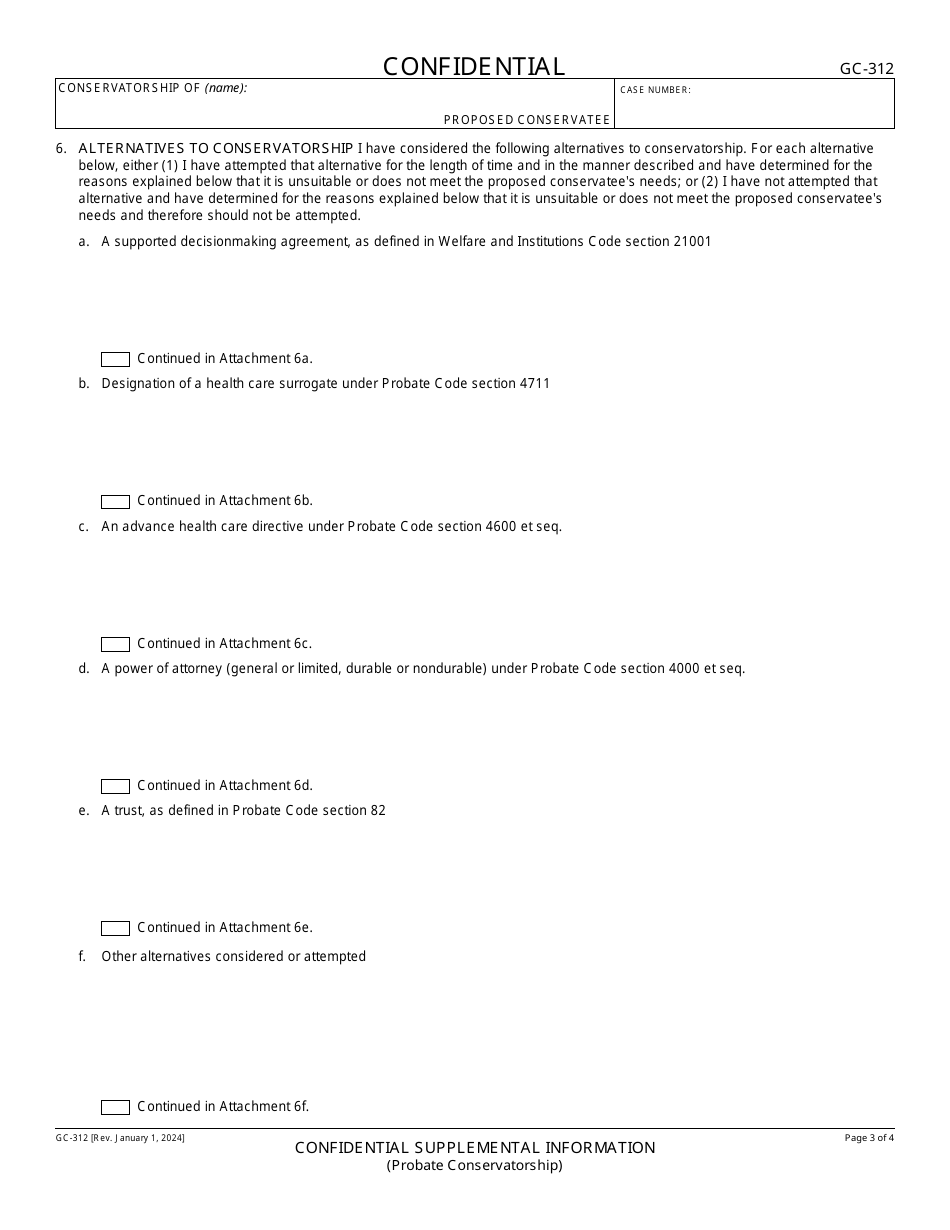 Form GC-312 Confidential Supplemental Information - California, Page 3