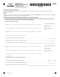 Maryland Form 504NBD (COM/RAD-319-1) Nonresident Beneficiary Deduction Summary Sheet - Maryland