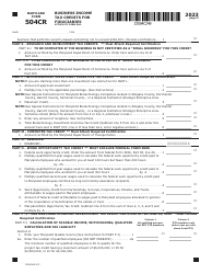 Maryland Form 504CR (COM/RAD-057) Business Income Tax Credits for Fiduciaries - Maryland, Page 3