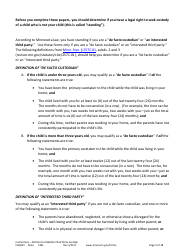 Form CHC601 Instructions - Request to Establish Third Party Custody - Minnesota, Page 3