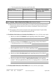 Form CHC702 Answer to Third Party Custody Petition and Counterpetition for Custody - Minnesota, Page 15