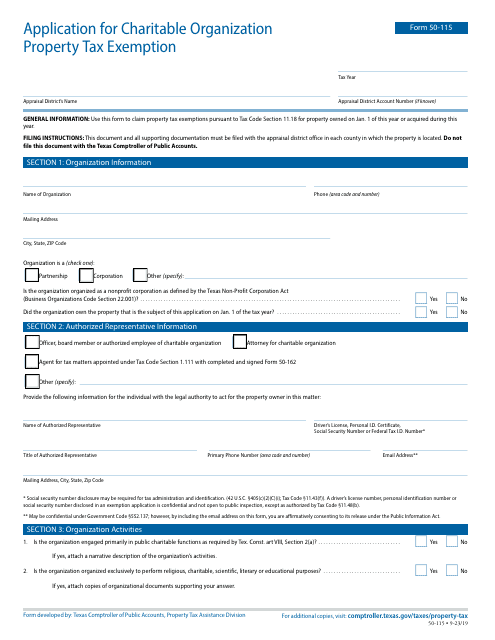 Form 50-115  Printable Pdf