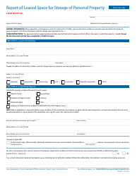 Document preview: Form 50-148 Report of Leased Space for Storage of Personal Property - Texas