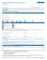 Form 50-156 Railroad Rendition of Taxable Property - Texas