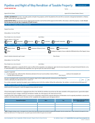 Document preview: Form 50-157 Pipeline and Right of Way Rendition of Taxable Property - Texas