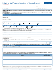 Form 50-149 Industrial Real Property Rendition of Taxable Property - Texas