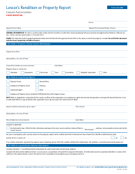 Form 50-288 Lessor&#039;s Rendition or Property Report - Texas