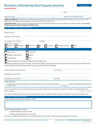 Form 50-143 Rendition of Residential Real Property Inventory - Texas