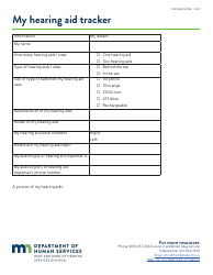 Form DHS-8424-ENG My Hearing Aid Tracker - Minnesota