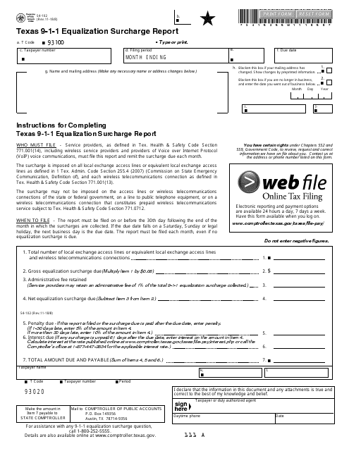 Form 54-102  Printable Pdf