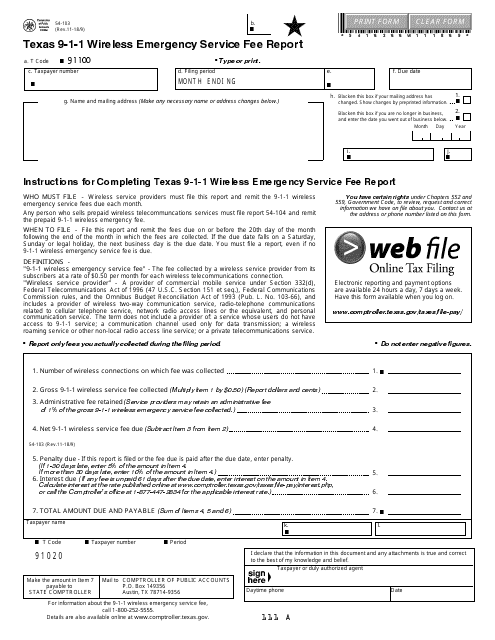 Form 54-103  Printable Pdf