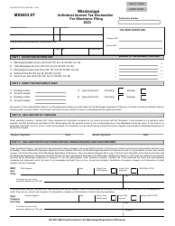 Document preview: Form 80-115 (MS8453-IIT) Individual Income Tax Declaration for Electronic Filing - Mississippi, 2023