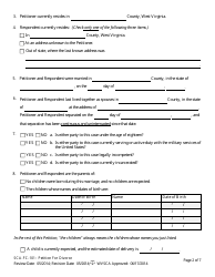 Form SCA-FC-101 Petition for Divorce - West Virginia, Page 2