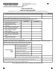 Form DR0112RF Schedule RF Apportionment Schedule - Colorado