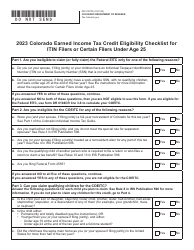 Form DR0104TN Colorado Earned Income Tax Credit for Itin Filers or Certain Filers Under Age 25 - Colorado, Page 3