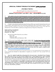 Special Forest Products Permit Application - South Puget Sound Region - Washington