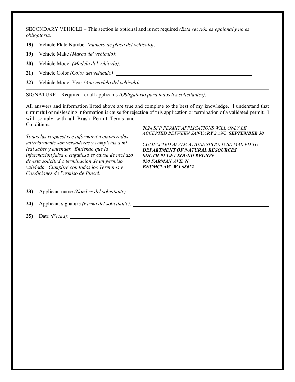 2024 Washington Special Forest Products Permit Application - South ...