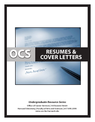Resumes and Cover Letters - Harvard University