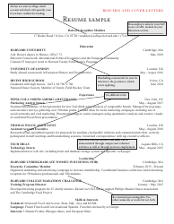 Resumes and Cover Letters - Harvard University, Page 5