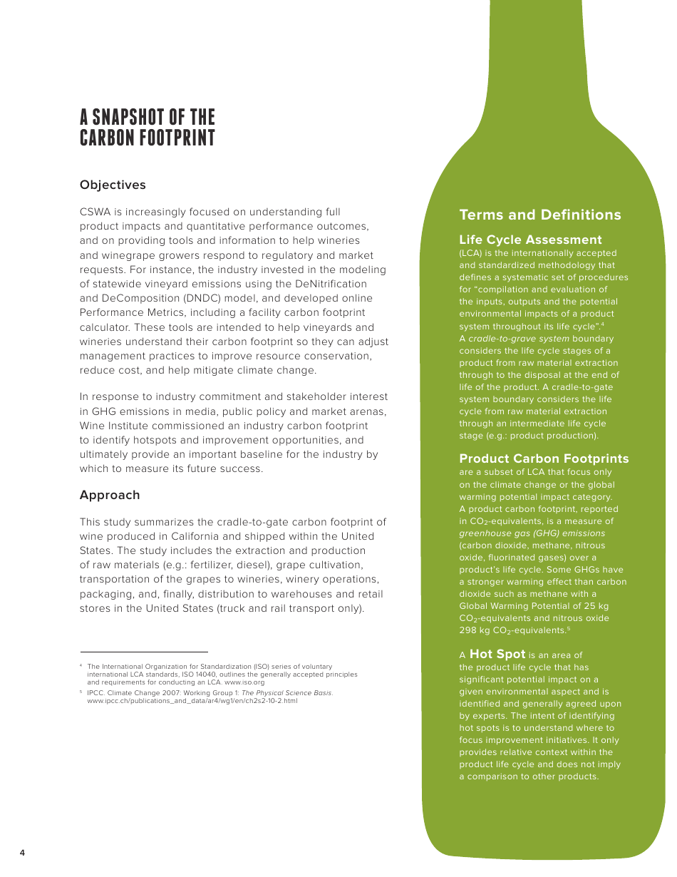 California Wines Carbon Footprint - Study Objectives, Results and Recommendations for Continuous Improvement, Page 4