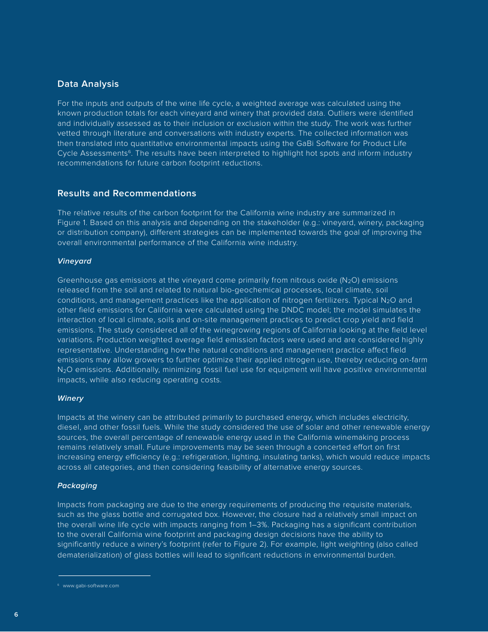 California Wines Carbon Footprint - Study Objectives, Results and Recommendations for Continuous Improvement, Page 6