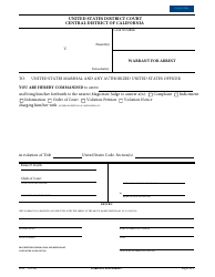 Document preview: Form G-04 Warrant for Arrest - California
