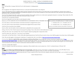 Form I-2 Contract Interpreter Invoice - California, Page 3