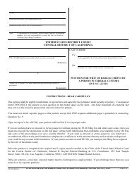 Form CV-27 Petition for Writ of Habeas Corpus by a Person in Federal Custody - California, Page 13