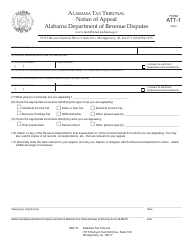 Document preview: Form ATT-1 Notice of Appeal - Alabama Department of Revenue Disputes - Alabama