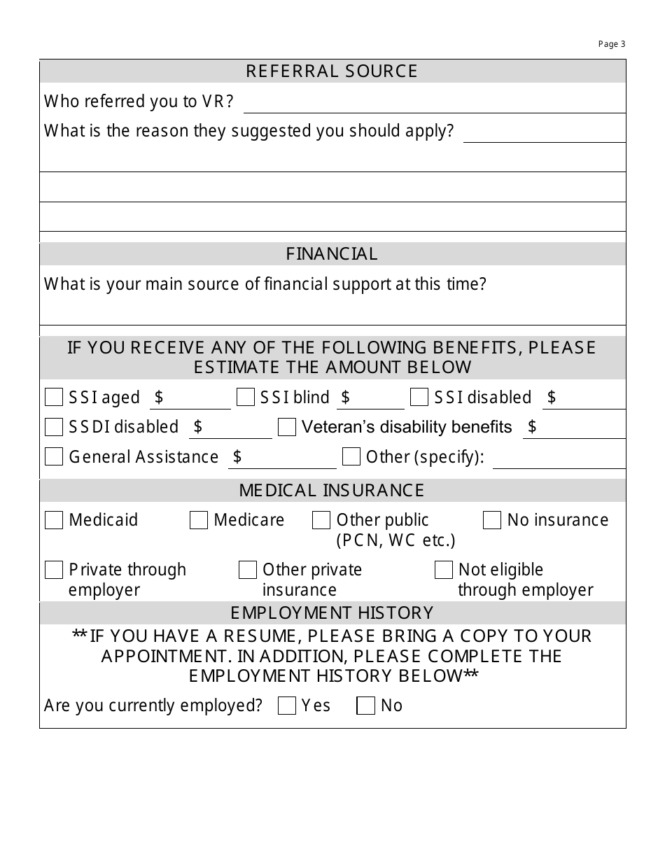 Form DWS-USOR4-16PT Vocational Rehabilitation Application and Release of Information - Large Print - Utah, Page 3
