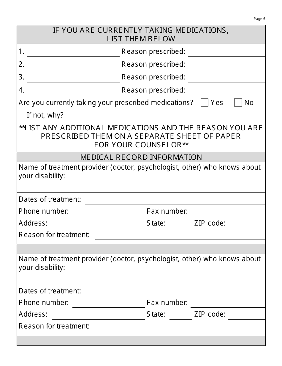 Form DWS-USOR4-16PT Vocational Rehabilitation Application and Release of Information - Large Print - Utah, Page 6