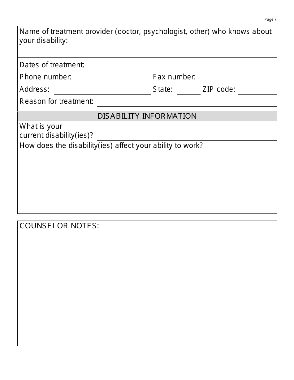 Form DWS-USOR4-16PT Vocational Rehabilitation Application and Release of Information - Large Print - Utah, Page 7