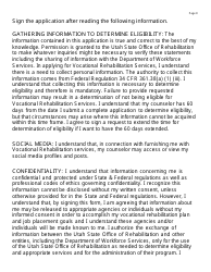 Form DWS-USOR4-16PT Vocational Rehabilitation Application and Release of Information - Large Print - Utah, Page 8