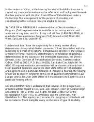 Form DWS-USOR4-16PT Vocational Rehabilitation Application and Release of Information - Large Print - Utah, Page 9