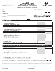 Document preview: Form KBR-1040 Business Tax Return - City of Kettering, Ohio, 2023