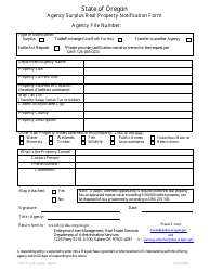 Document preview: Form 125615 Agency Surplus Real Property Notification Form - Oregon