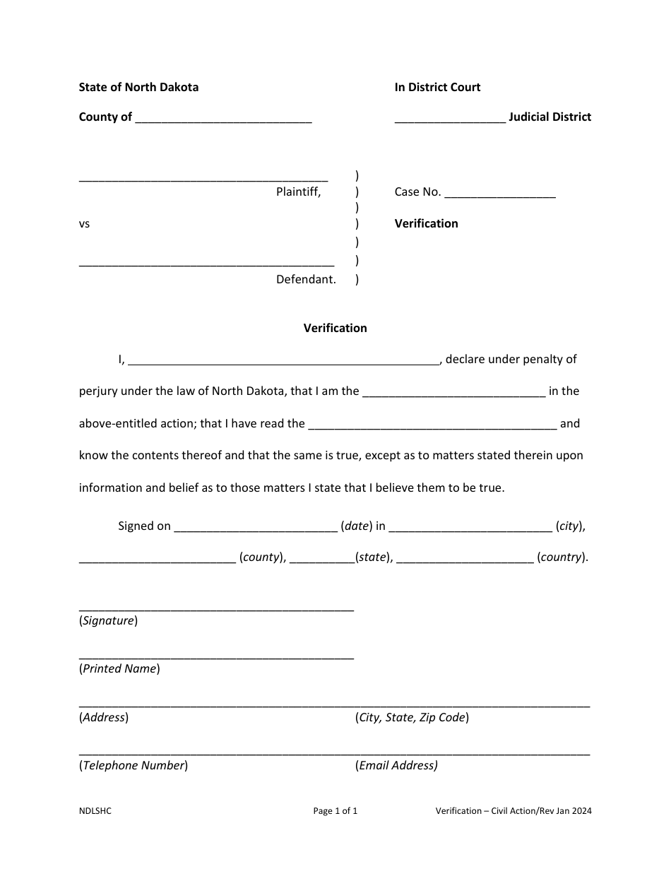 Verification - North Dakota, Page 3