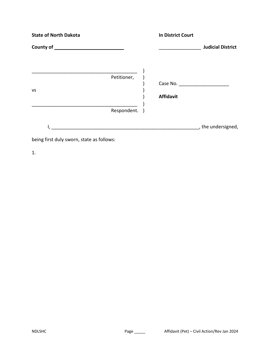 Affidavit (Petition) - North Dakota, Page 4