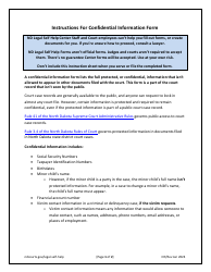 Document preview: Appendix H Confidential Information Form - North Dakota