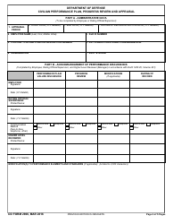 DD Form 2906 Civilian Performance Plan, Progress Review and Appraisal, Page 2