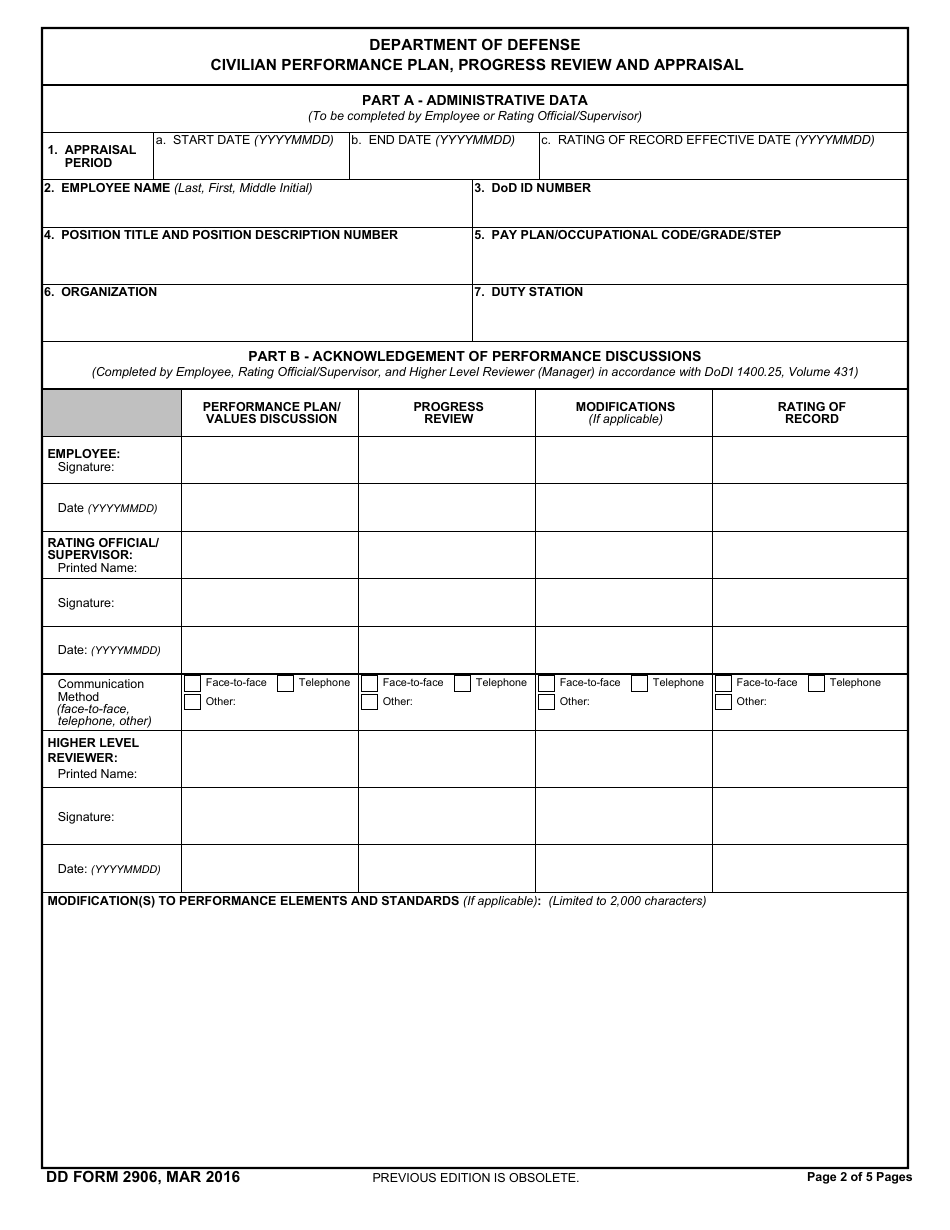 DD Form 2906 - Fill Out, Sign Online and Download Fillable PDF ...