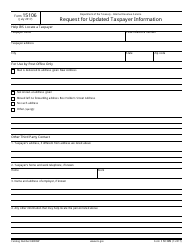 Document preview: IRS Form 15106 Request for Updated Taxpayer Information