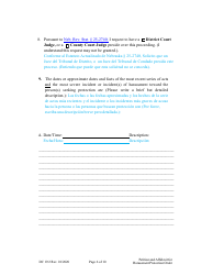 Form DC19:2 Petition and Affidavit to Obtain Harassment Protection Order - Nebraska (English/Spanish), Page 6