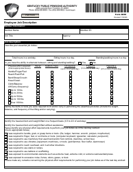 Form 8035 Employee Job Description - Kentucky