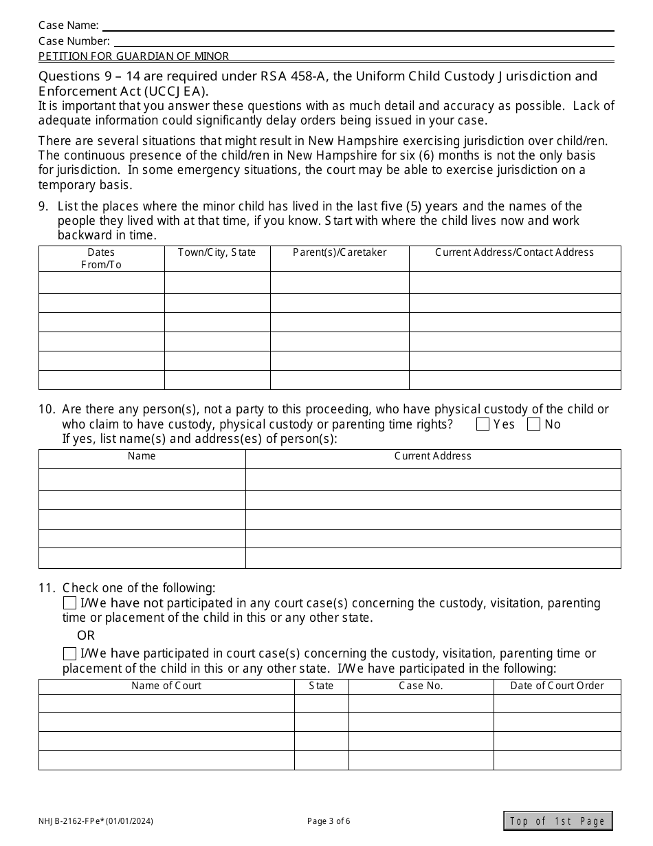 Form NHJB-2162-FPE Petition for Guardian of Minor - New Hampshire, Page 3