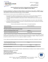 Decision De Remocion De Archivo De Vacunacion Del Sistema Estatal De Informacion Sobre Vacunas (&quot;nmsiis&quot;) De Nuevo Mexico - New Mexico (Spanish), Page 3
