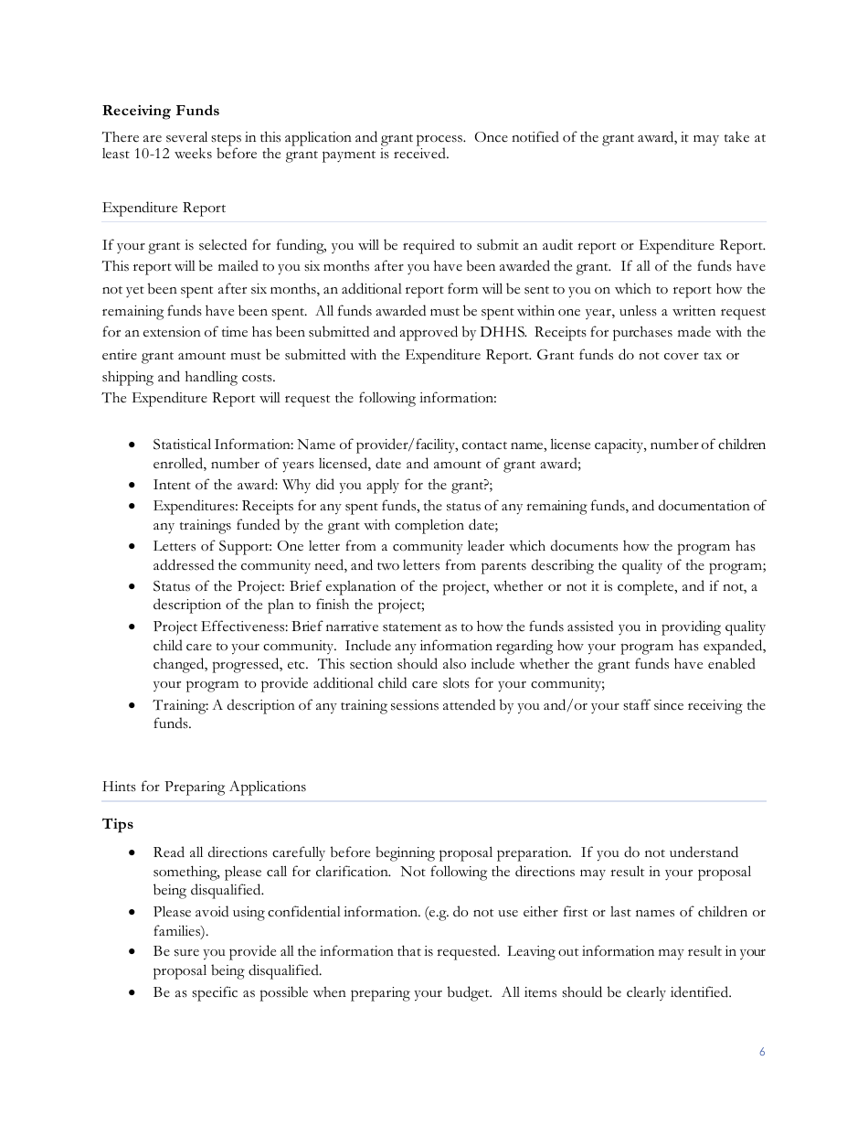 Child Care Emergency Grant Application Form - Nebraska, Page 7