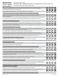 Formulario CRED-0965 Revision Del Cumplimiento De Los Reglamentos De Las Licencias - Nebraska (Spanish), Page 10